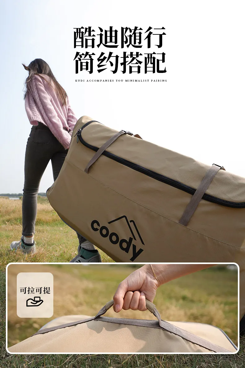 Bolsa de viagem personalizada Coody de grande capacidade 89x57x47cm em tecido à prova d'água para acampamento ao ar livre