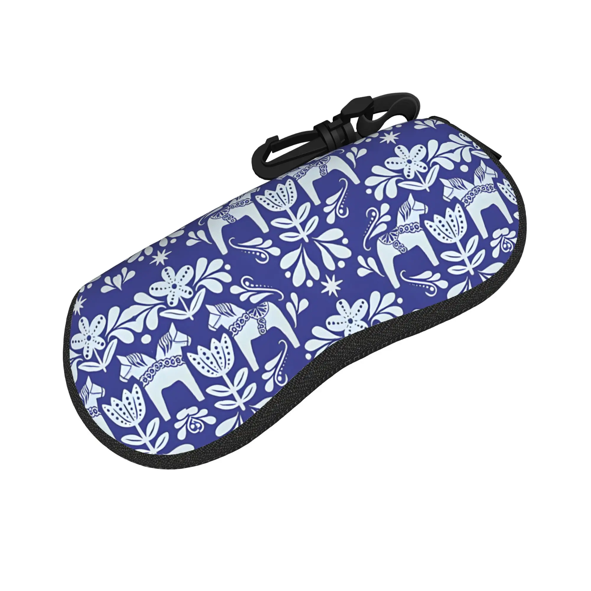 Lovely Cartoon Glasses Case Colorful running horses Accessories  Zipper  Reading Protector Ins Style Eyewear Container