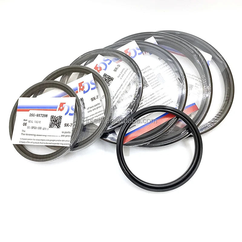 Heat resistant DSG SPGA PTFE Excavator Seal Hydraulic SPGA Piston Oil Seal