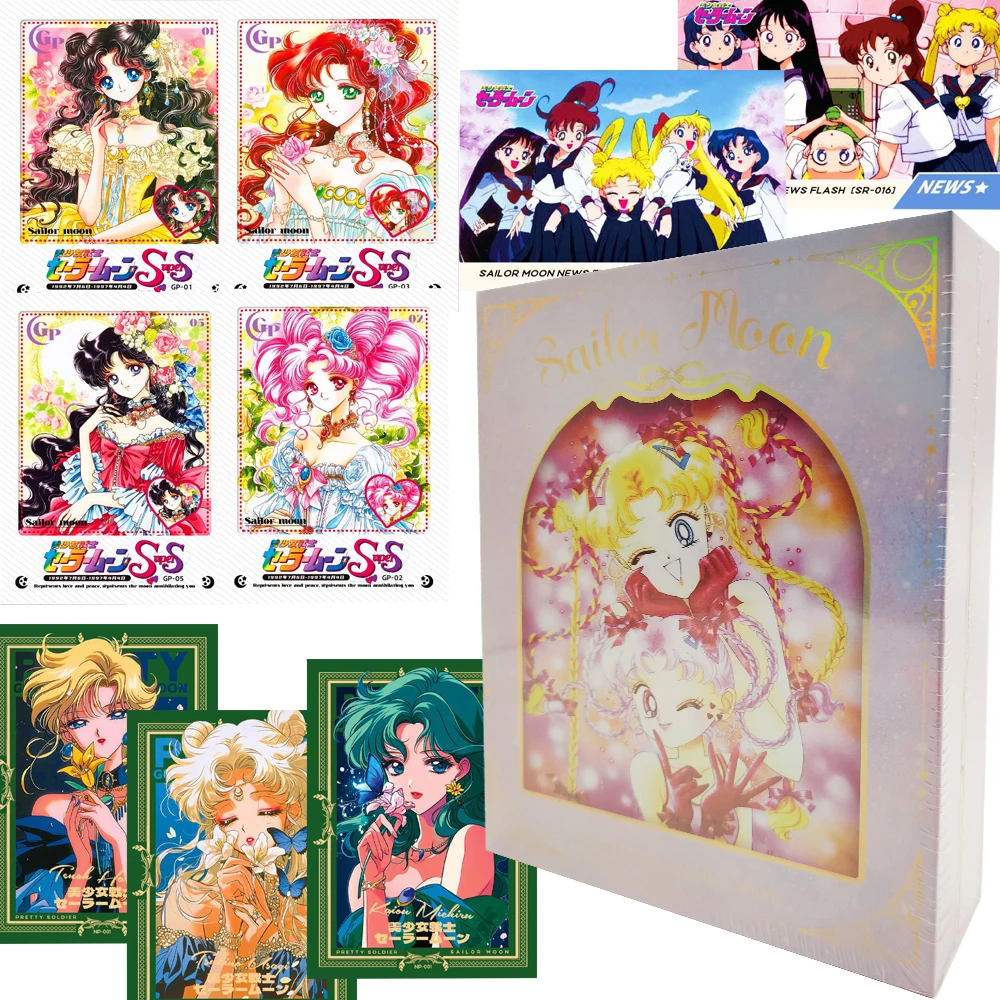 

Wholesale Sailor Moon Collection Cards Grand Ceremony Party Anime Magical Girls Unique Charm Retro Elegant Figures Cards Gifts