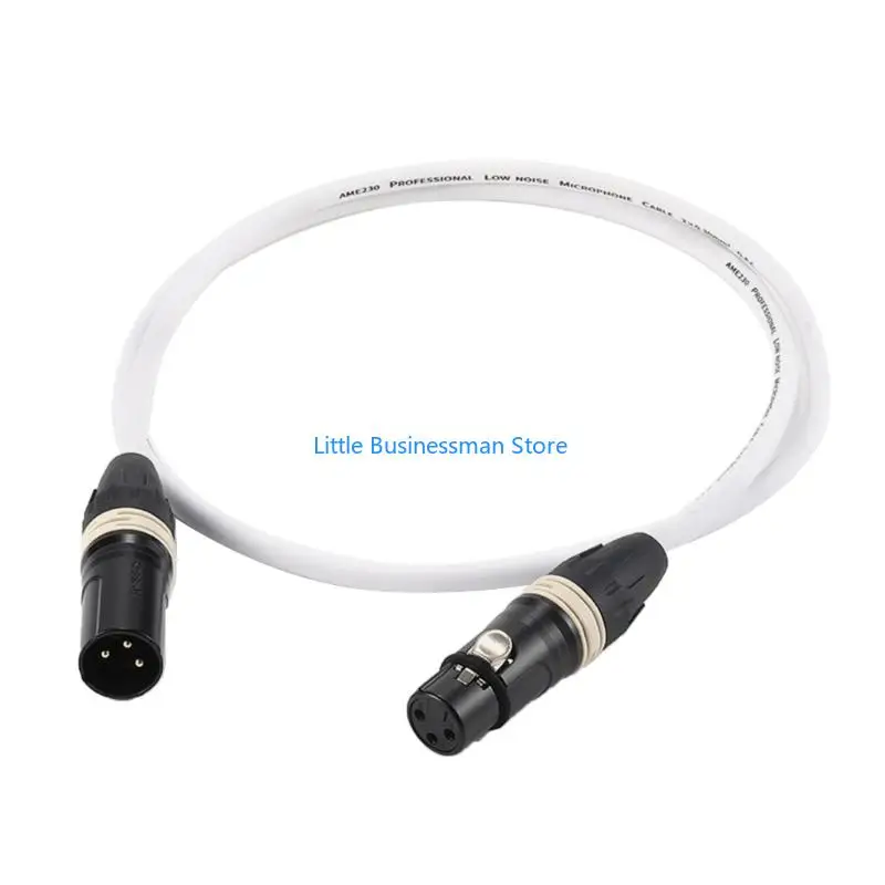 Flexible 3Pin XLR Male to Female Extension Cable 50cm Microphone Cord for Microphone Setup, Round Cable with Locking Connector