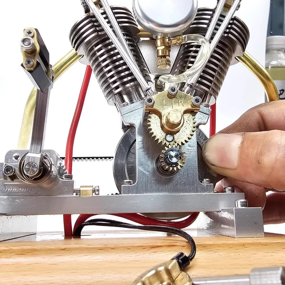 V2 simple version twin-cylinder four-stroke engine model