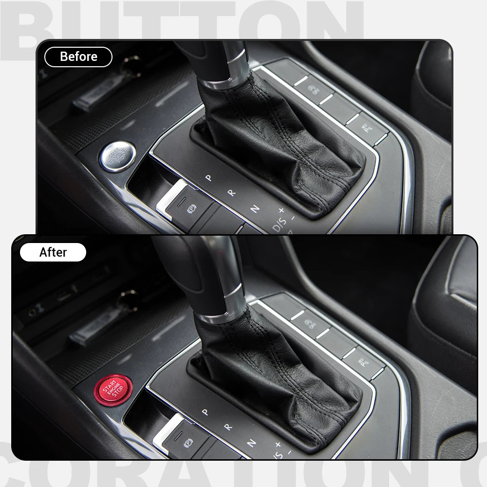 Car Engine Start Stop Button Ring Ignition Cover Trim For VW MK7 VII GTI R Jetta CC Arteon Passat B8 Touareg T-roc