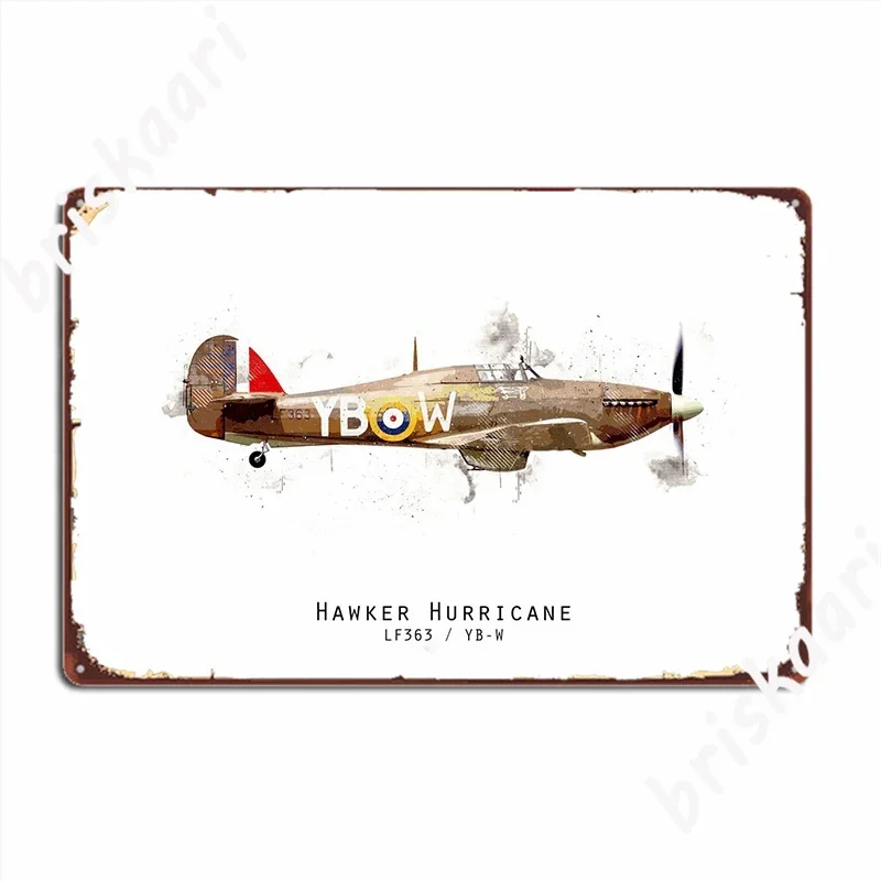 Hawker Hurricane Lf363 Metal Plaque Poster Party Create Garage Decoration Club Tin Sign Posters