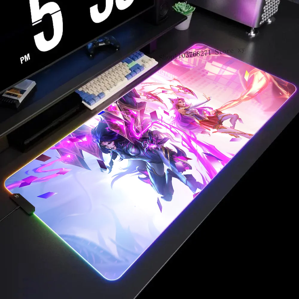 

Kaisa League Of Legends Mousepad XXL RGB Gaming Mouse Pads HD Black Gamer Accessories Large LED