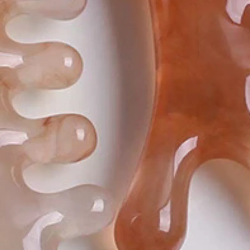 

1 шт. массажная расческа для меридианов тела из смолы, с пятью широкими зубьями, для акупунктурной терапии, улучшения кровообращения, антистатическая, для гладкой укладки волос