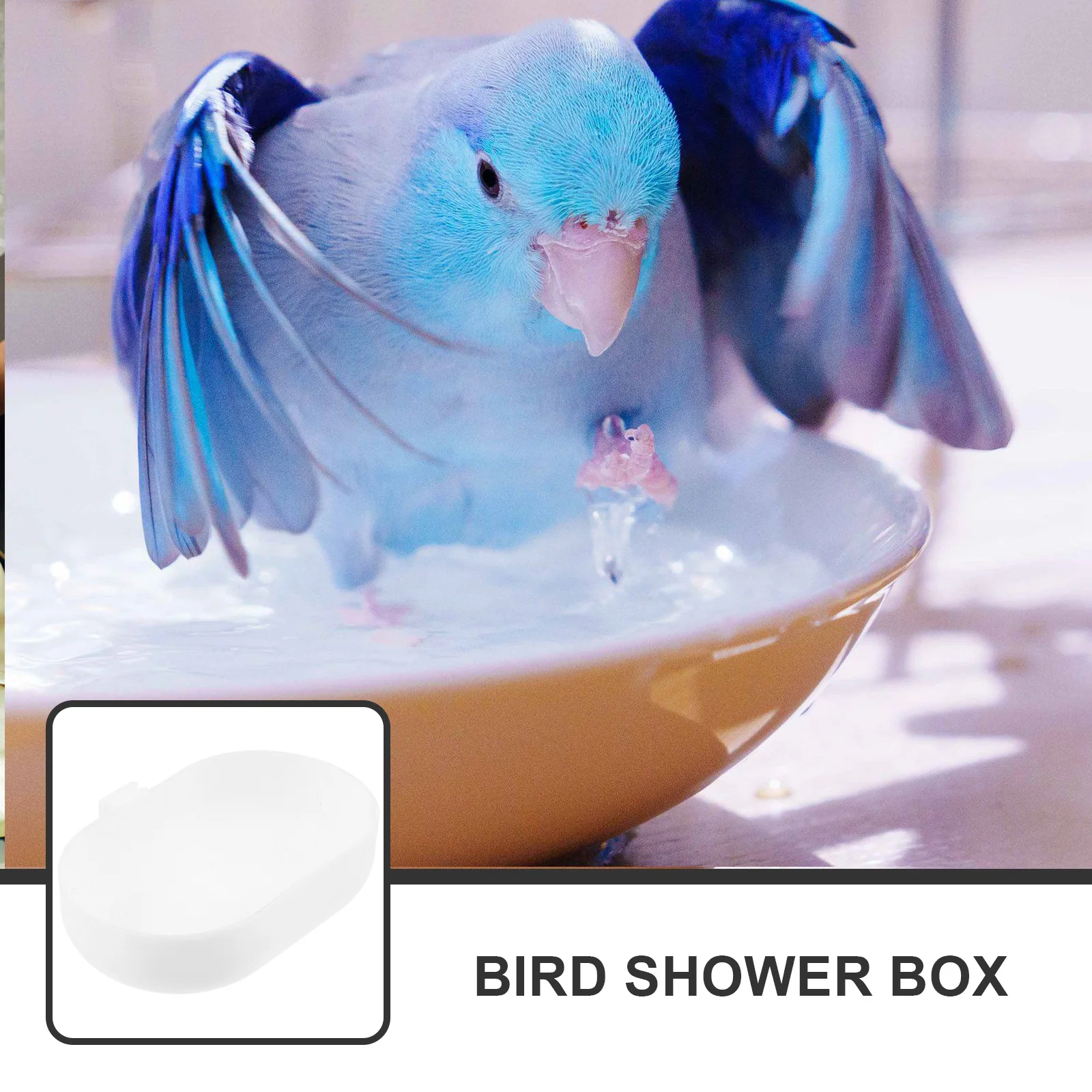 

5Pcs Bird Shower Basin Hanging Parrot Bath Box Durable Practical Bird Bath for Cage Accessory Birds Bathing Box