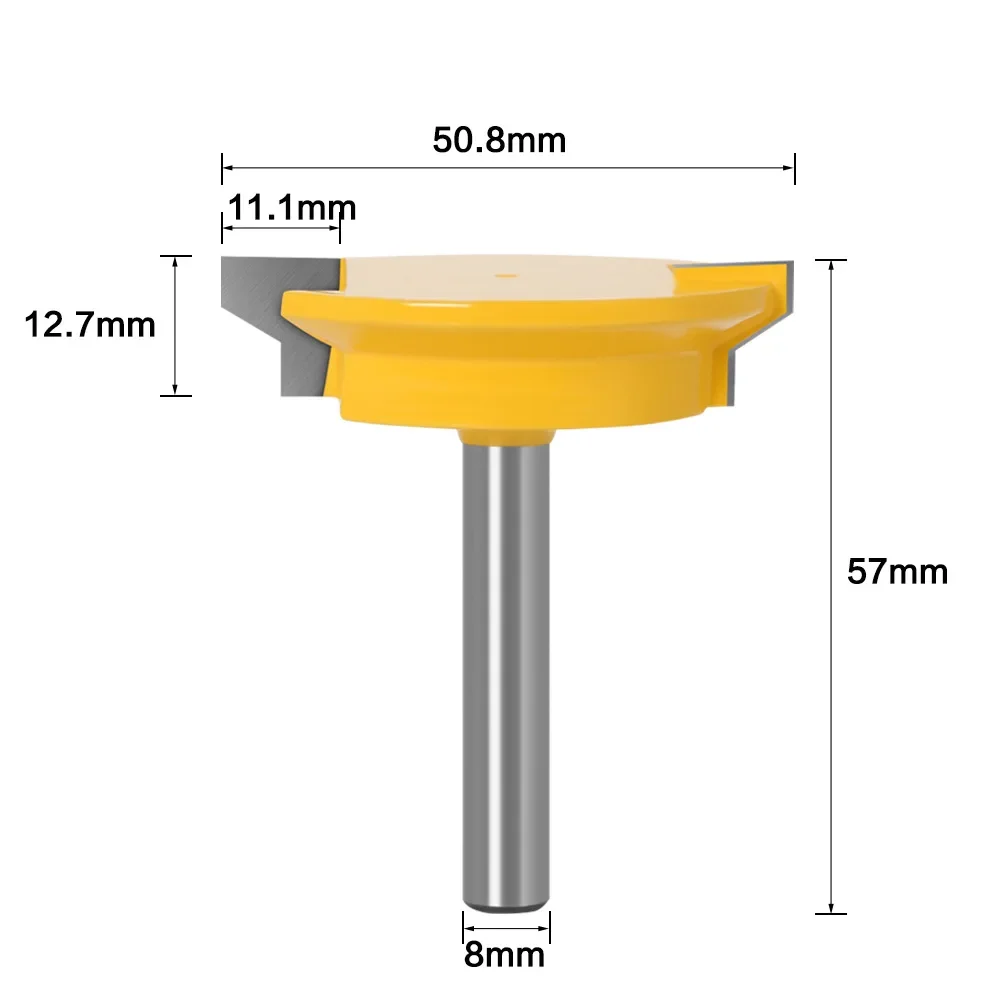 1PC 8MM Shank Milling Cutter Wood Carving Straight Rail & Stile Router Bit Woodworking Chisel Cutter Tool for Woodworking Tools