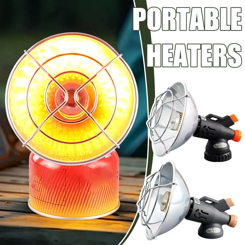 Portable Propane Heater Stainless Steel Mini Camping Heater With Protective Mesh Gas Heater For Outdoor Fishing Camping O0N5