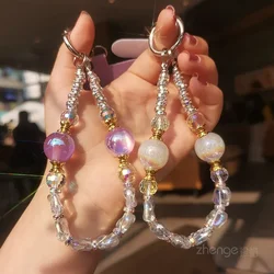 Opal Flash Diamond Light Bracelet Women's Mobile Phone Lanyard Short Clip-on Mobile Phone Case Rope Wrist Hanging Ornaments
