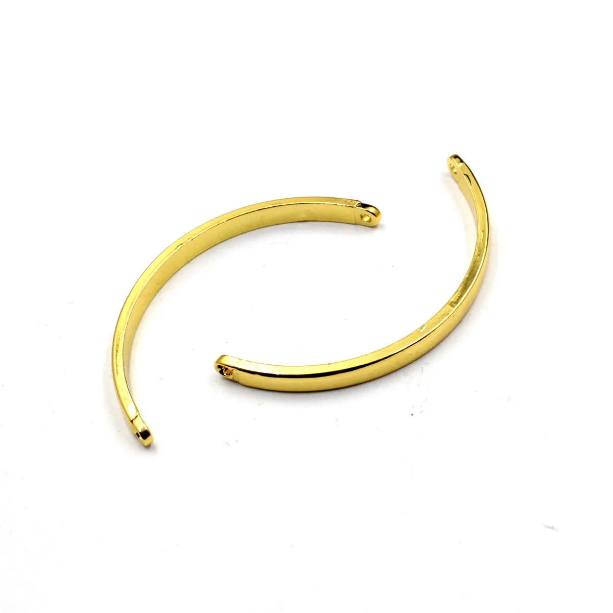 Onebeading  Antique Silver Bronze Silver Plated Tube Bending Sticks Connector For Bangle Bracelet Making Approx 3.5*46mm 10pcs