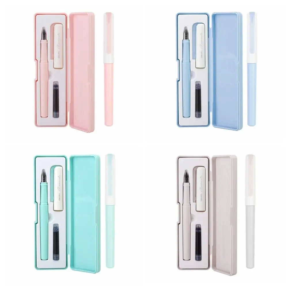 4 Color Smoothly Writing Boxed Fountain Pen Set Replaceable Ink 0.3-0.45mm Calligraphy Pen Set EF Pen Head Signature Pen Drawing