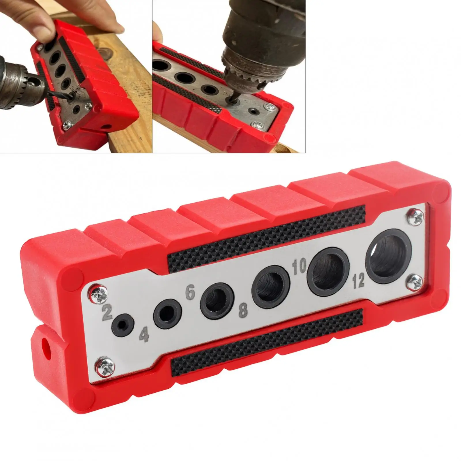 6-in-1 Pocket Punch Locator 2mm-12mm Self-Centering Vertical Drilling Guide Hole Locator Puncher Woodworking Tool