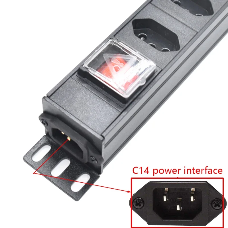 PDU power strip C14 power interface Brazil socket channel 2-8 with switch socket