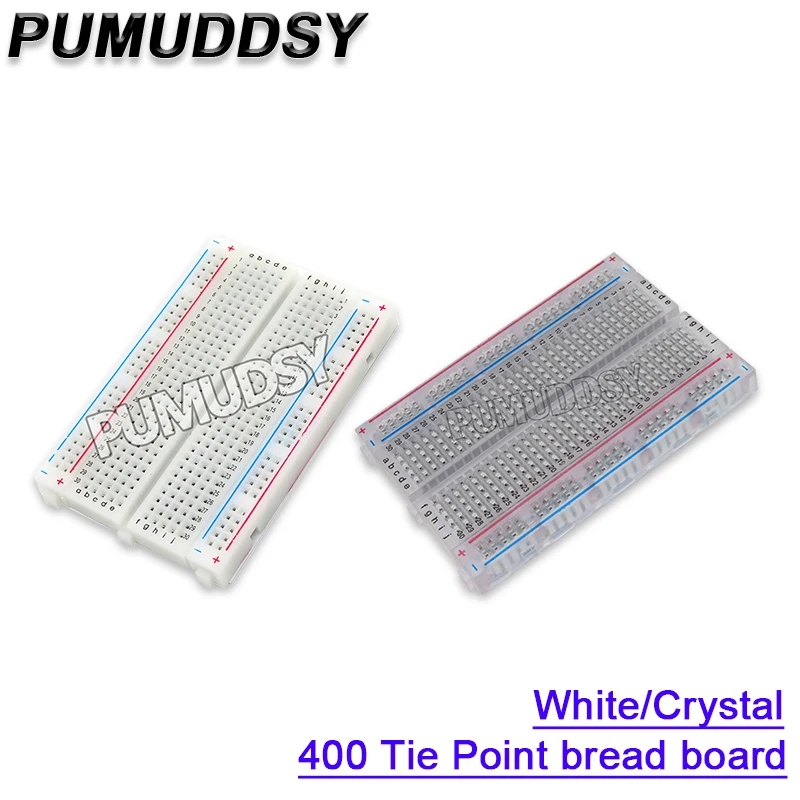 Crystal 400 Tie-Point Solderless Breadboard Mini Bread Plate 83X55 Mm New Crystal Breadboard For DIY Module