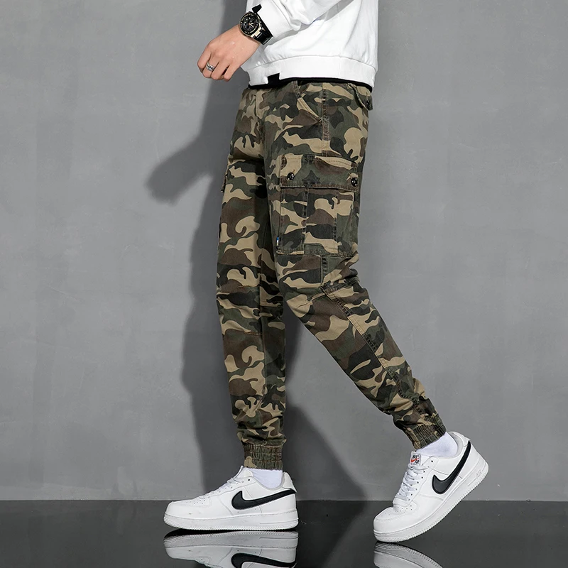 Spring and Autumn Camouflage Outdoor Casual Men's Pants Youth Popular Regular Corset Men's Stretch Cotton Pants Plus Size