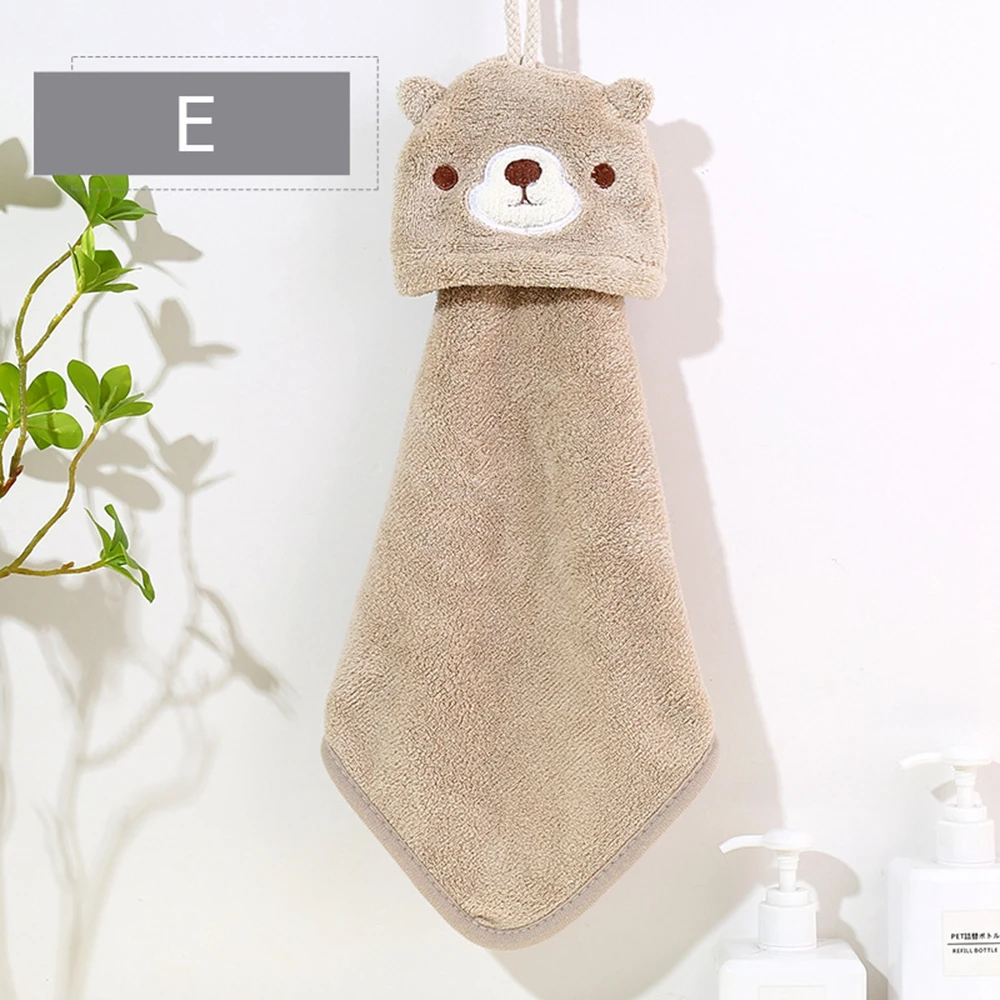 

Animal Soft Quick Drying Coral Velvet Hanging Shower Towel Microfiber Towel Cleaning Cloth Hand Towel Kitchen Supplies