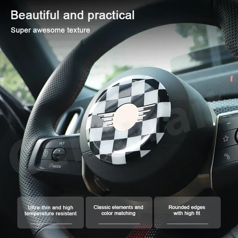Car Steering Wheel Center Panel Cover Car Sticker Interior Trim For Mini Cooper Accessories For Mini Cooper J01 J05 U25 F66 F65 view 2