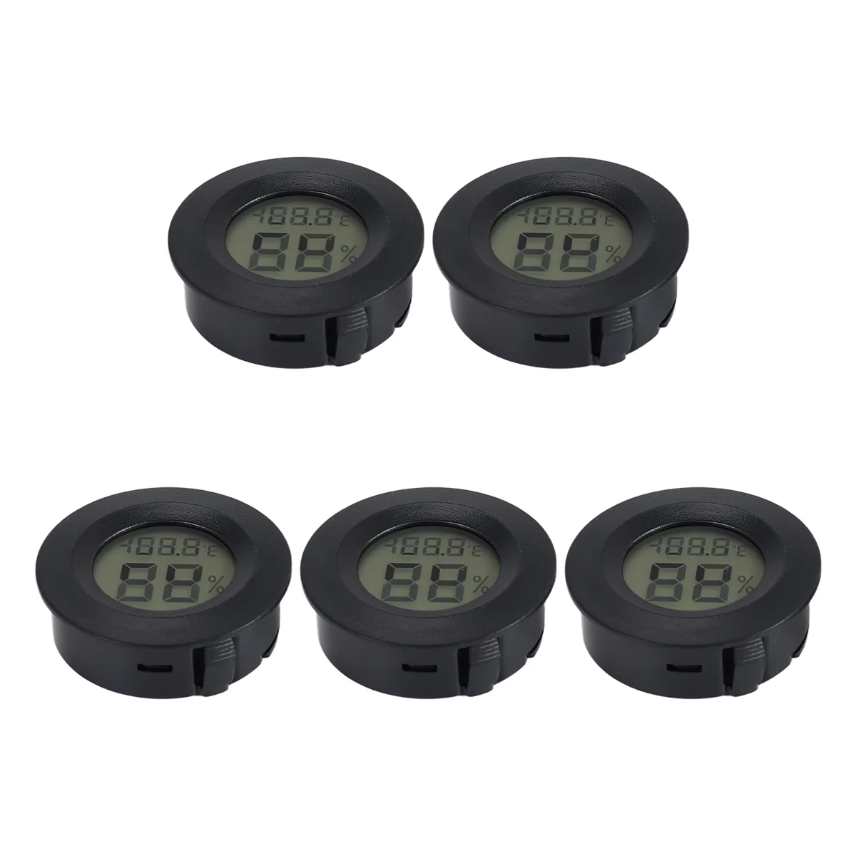 5-pack Hygrometer Digital LCD Monitor Humidity Meter Gauge