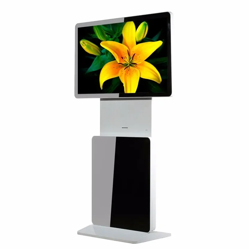 Hot sale rotary indoor 55  inch floor standing stand vertical digital signage HBONY Network advertising player