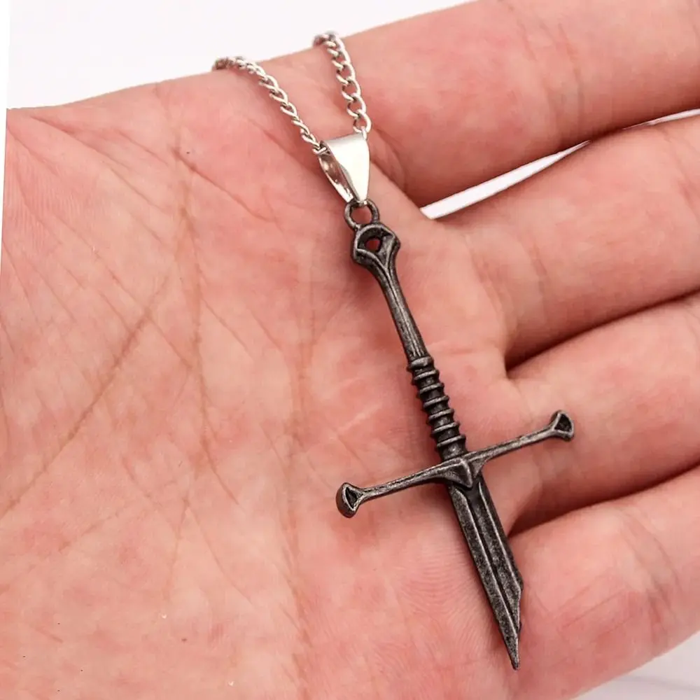 Minimalist Broken Sword Broken Sword Metal Retro Style Punk Sword Punk Sword Pendant Man