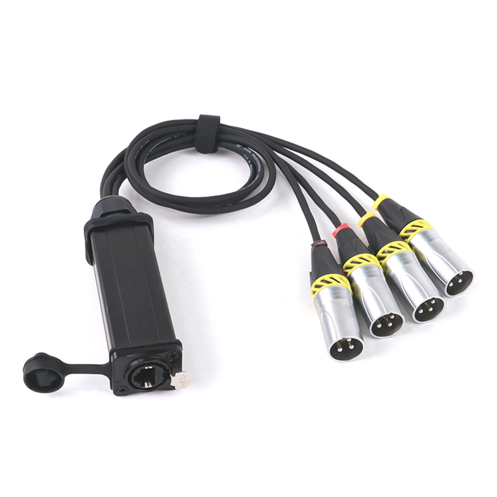 Extensor de Ethernet XLR hembra/macho de 3 pines a Ethercon RJ45 Cat6 STP, divisor de serpiente de 4 canales, escenario en vivo, estudio de grabación de Audio, 1 unidad