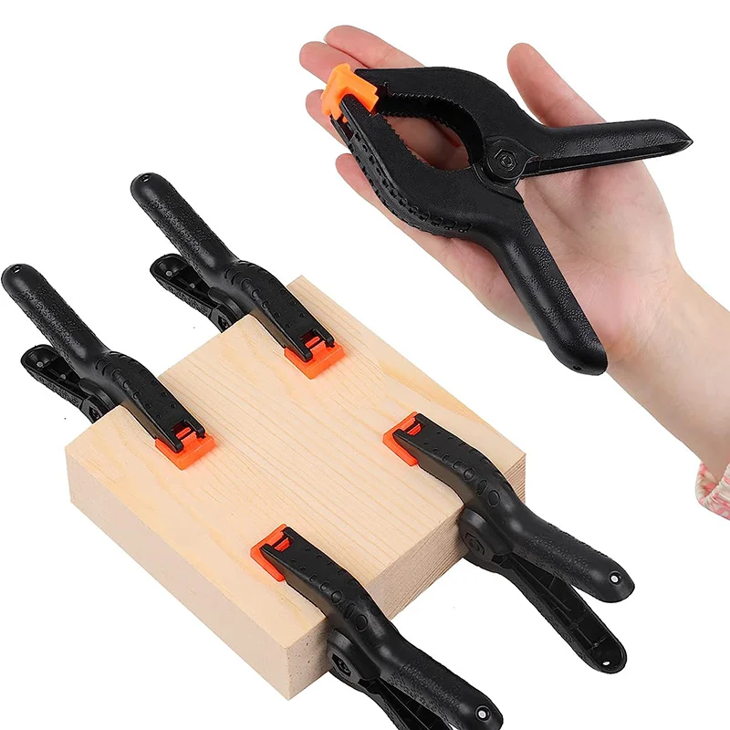 1/2/5 Stück Kunststoff-Federklemmen, Clip-Hintergrundklemmen, robuste Klemme zum Basteln, Hintergrundständer, Holzbearbeitung, Fotografie, 2/3/4 Zoll – Detail 6