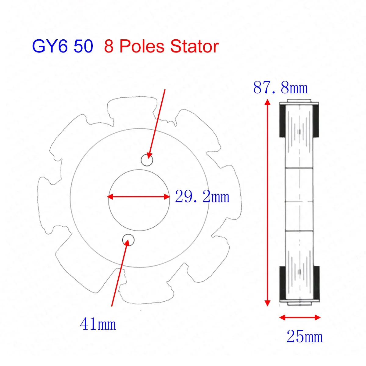 Magneto Rotor Flywheel Stator Kit GY6 49CC 50CC 80CC 100CC 139QMB 139QMA Taotao SunL Scooter Parts