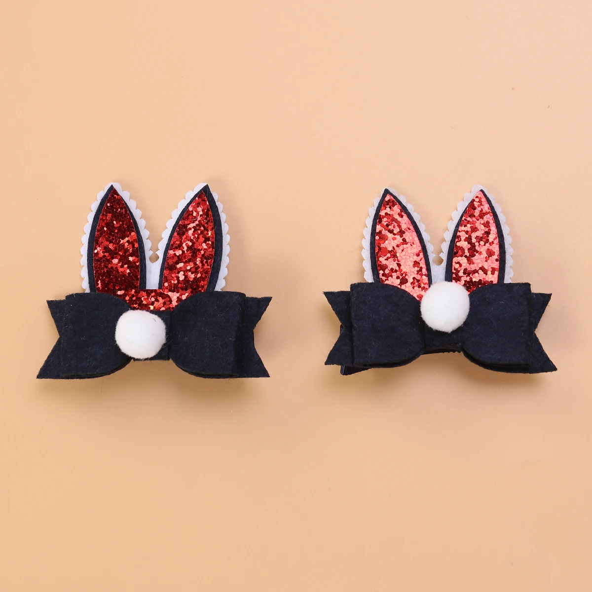 

Bunny Ear Hair Clip Nonwoven Hairpin Bow Barrette Rabbit Ears Stereo Delicate Navy