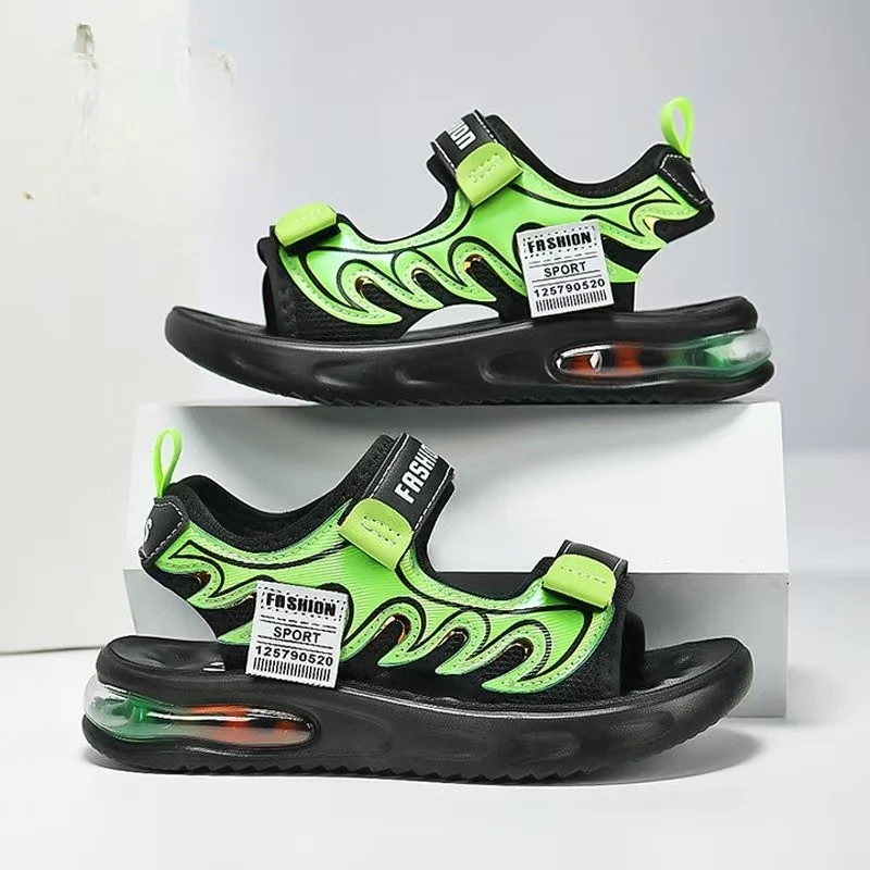 الصبي جديد وسادة هوائية صنادل رياضية غير رسمية الصيف Cuhk الأطفال لينة وحيد عدم الانزلاق المفتوحة تو خفيفة الوزن في الهواء الطلق صنادل شاطئ