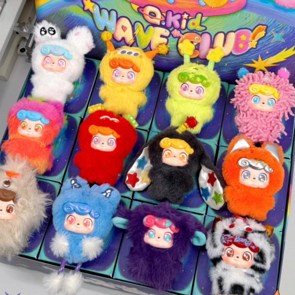 

Q Kid Wave Club Series Blind Box Mystery Box Pendant Keychain Cute Action Figure Anime Doll Surprise Bag Desktop Ornament Gifts