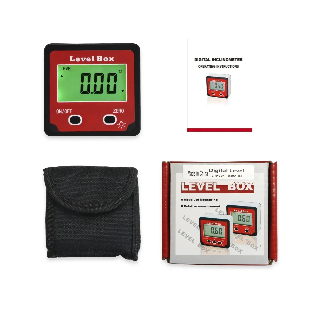 Imagem -06 - Level Box Digital com Estrutura de Alumínio Transferidor Angle Finder Inclinômetro Chanfrado para Carpintaria Serra de Mesa Construção
