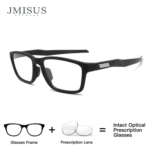 JMISUS Gafas graduadas deportivas cuadradas de moda Marco TR90 ligero Gafas de sol ópticas polarizadas fotocromáticas para hombres y mujeres