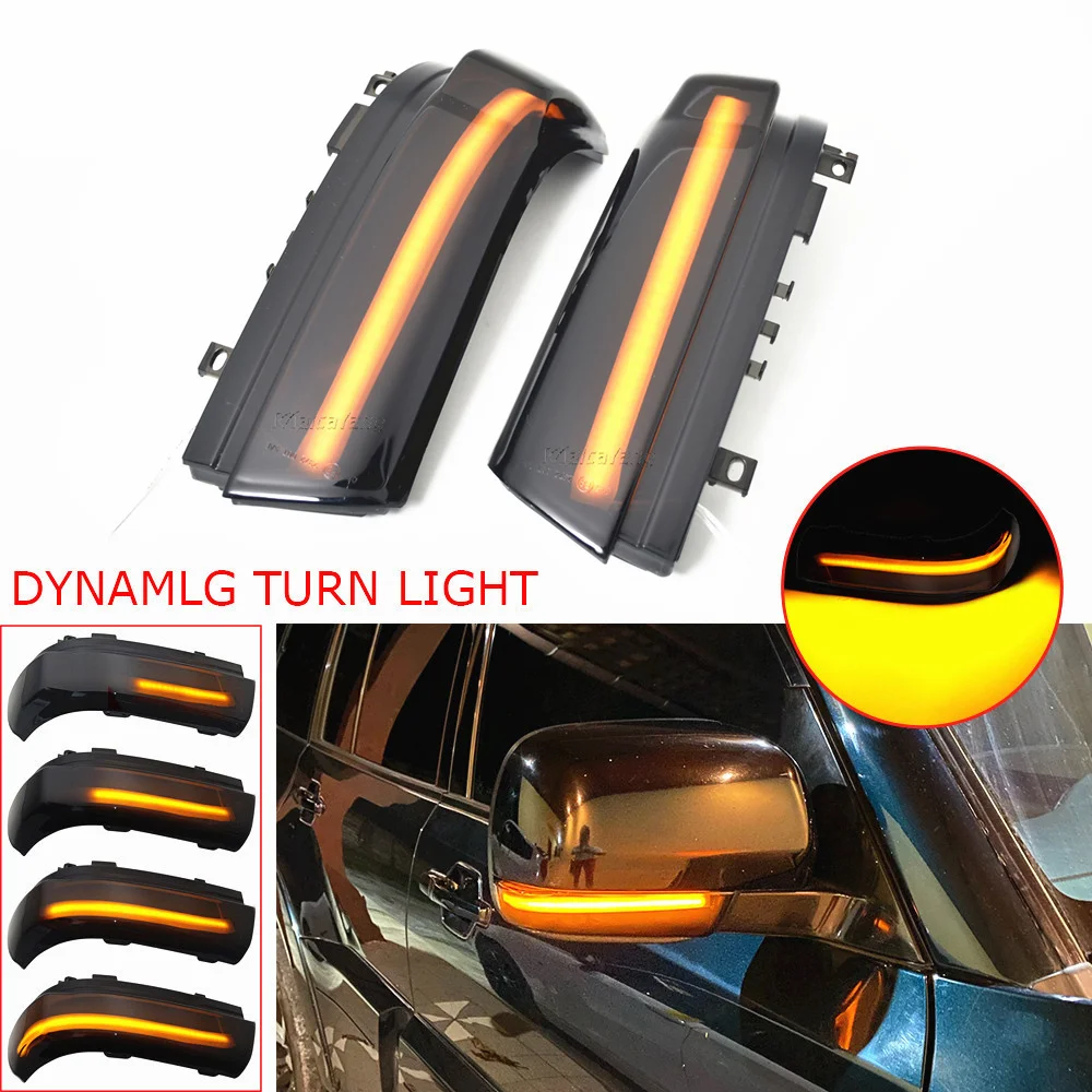 For Mitsubishi Pajero V73 V77 V93 V97 2006-2019 1 Pair Dynamic LED Turn Signal Light Mirror Indicator Blinker Car Accessories