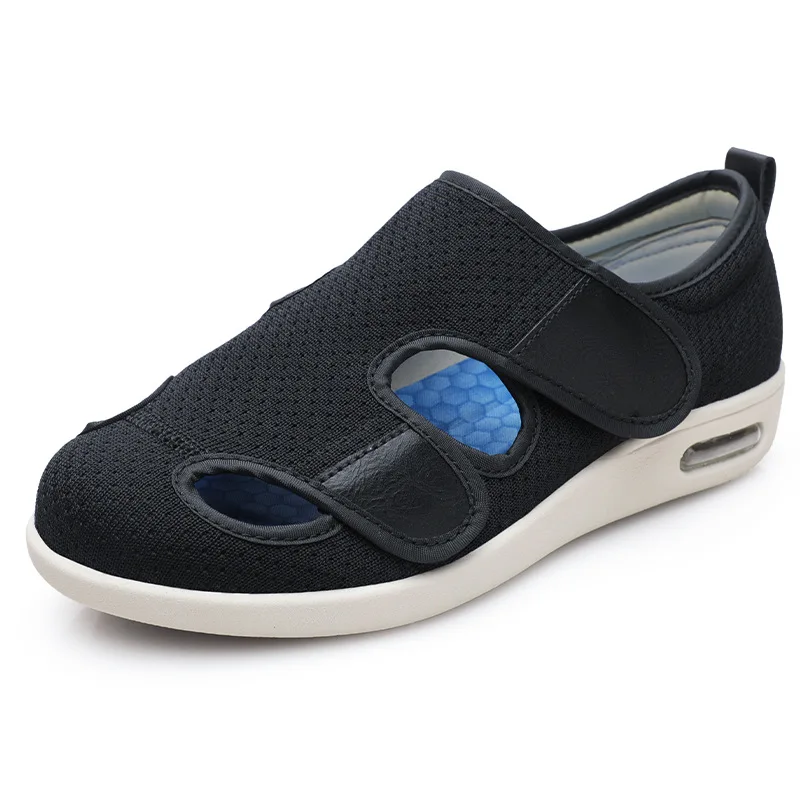 Summer Sandals for Elderly Women Adjustable Hook Loop Breathable Comfortable Walking Shoes Lightweight Non Slip
