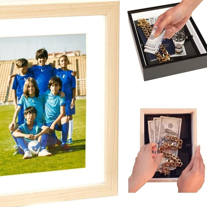 Modern Photo Frame with Concealed Compartment Hidden Box for Storing Money and Valuables