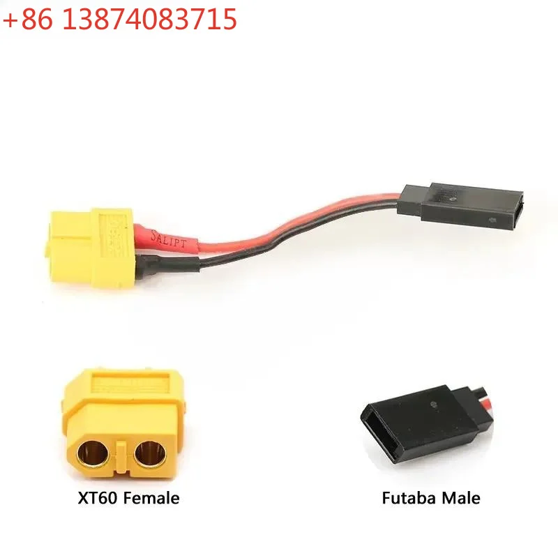 XT60 Female Plug to Futaba JST SM Male Connector Charging Adapter Cable Converter Lead 22AWG 100mm Wire For RC Battery