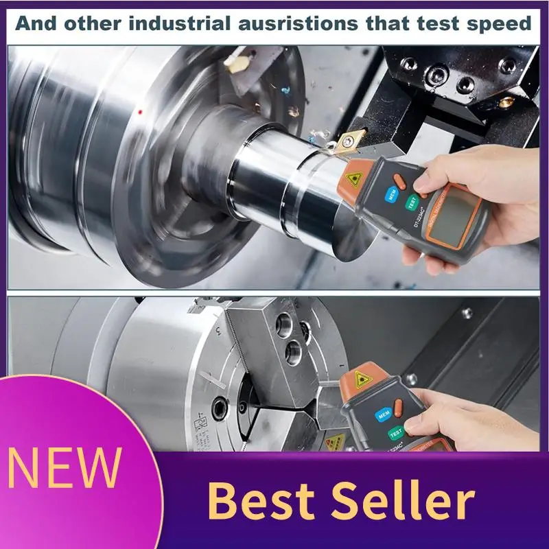 ABLU-Digital Laser-Photo Tachometer Non Contact RPM Tach, Noncontact Laser-Photo Sensor With 2.5RPM To 99999 RPM