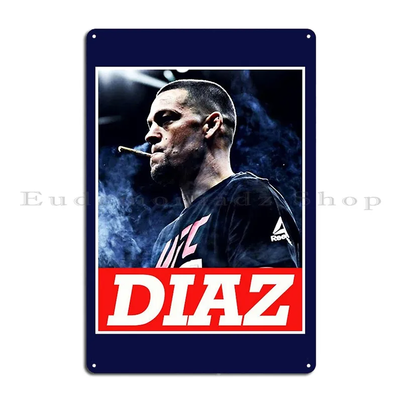 Nate Diaz Metal Plaque Poster Classic Designer Wall Cave Cinema Custom Tin Sign Poster