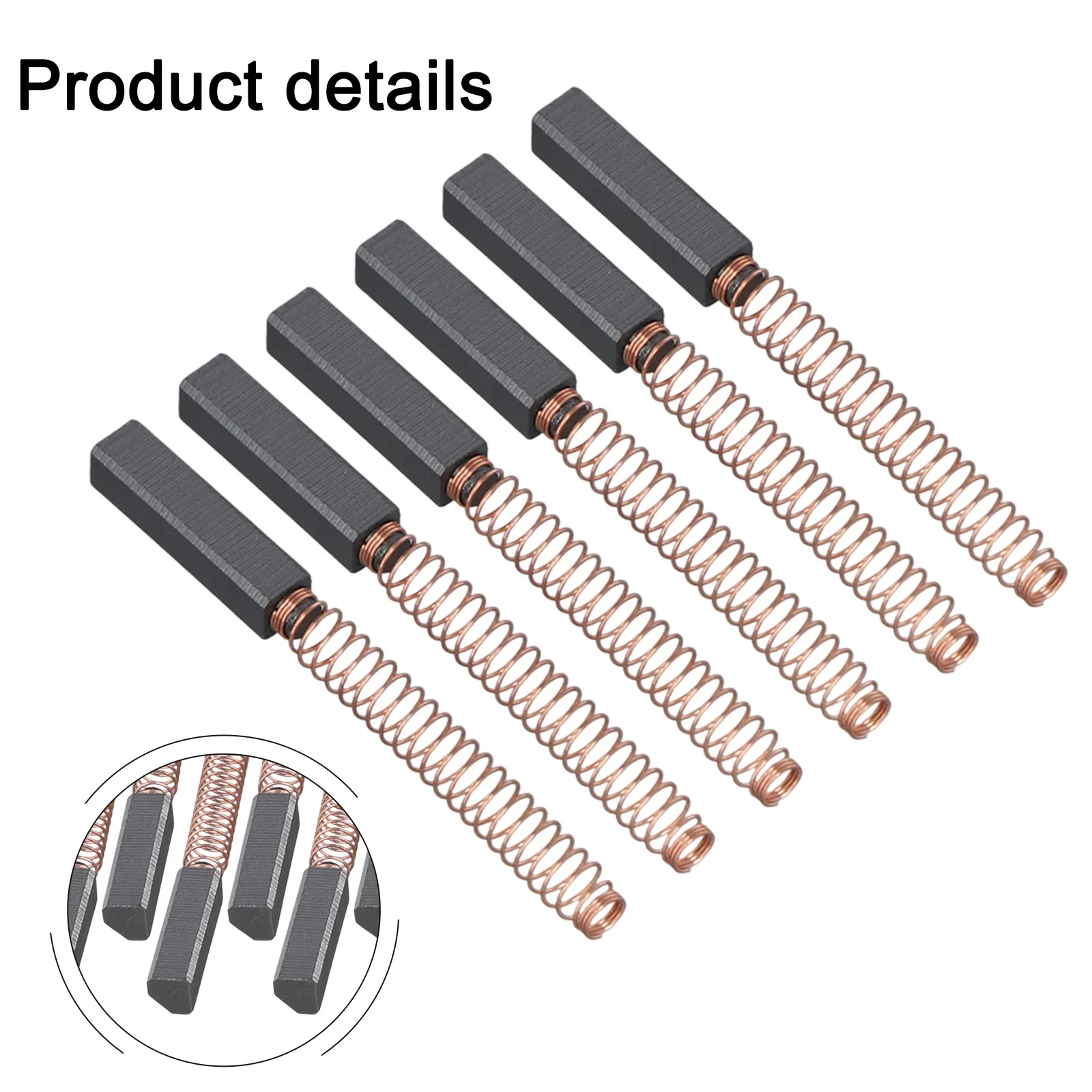 6pcs Carbon Brushes Carbon Brushes Pack Of Six Brushes Replaces Various Part Numbers Compatible With Multiple Models