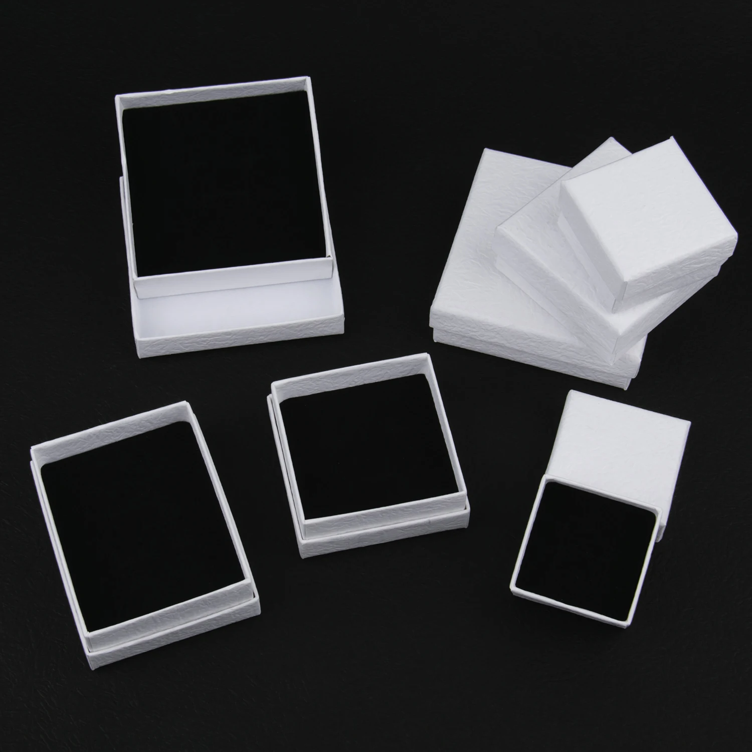 1pcs White Paper Packages Cardboard Bracelet Boxes Rectangle Square Gifts Present Storage Display Storage Box For Jewelry