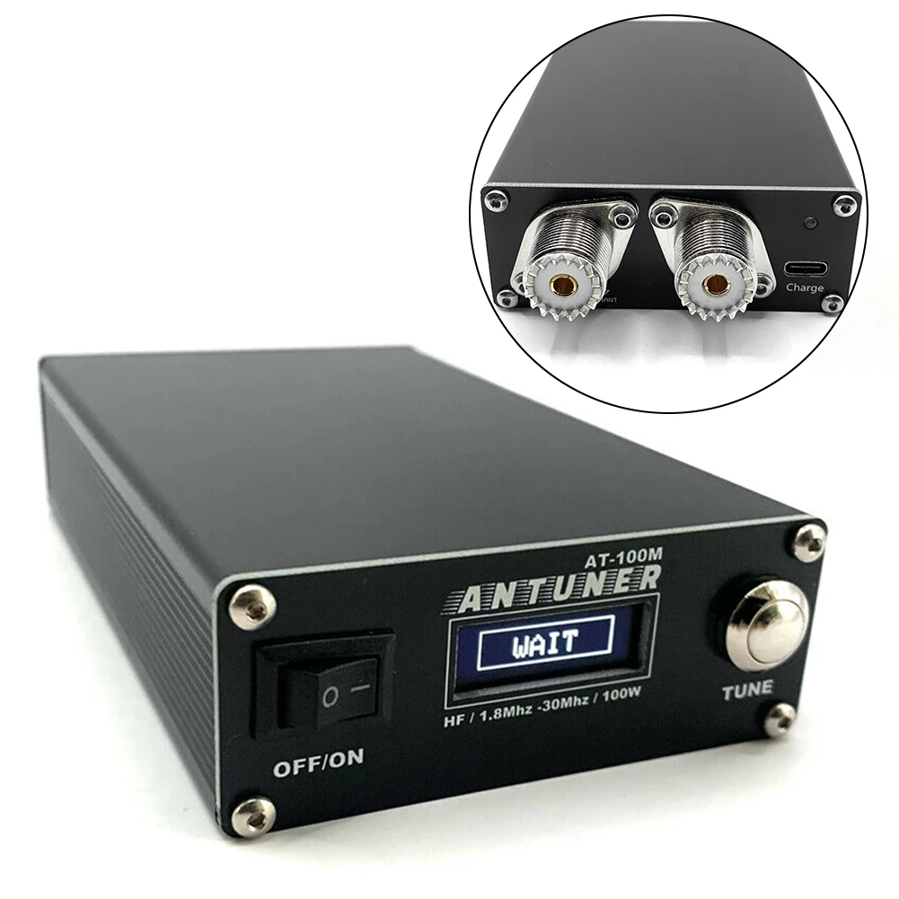 Outdoor Activities Antenna Tuner Lithium Battery 139*74*29mm Frequency Range 1.8MHz-30MHz High-power Active Buzzer