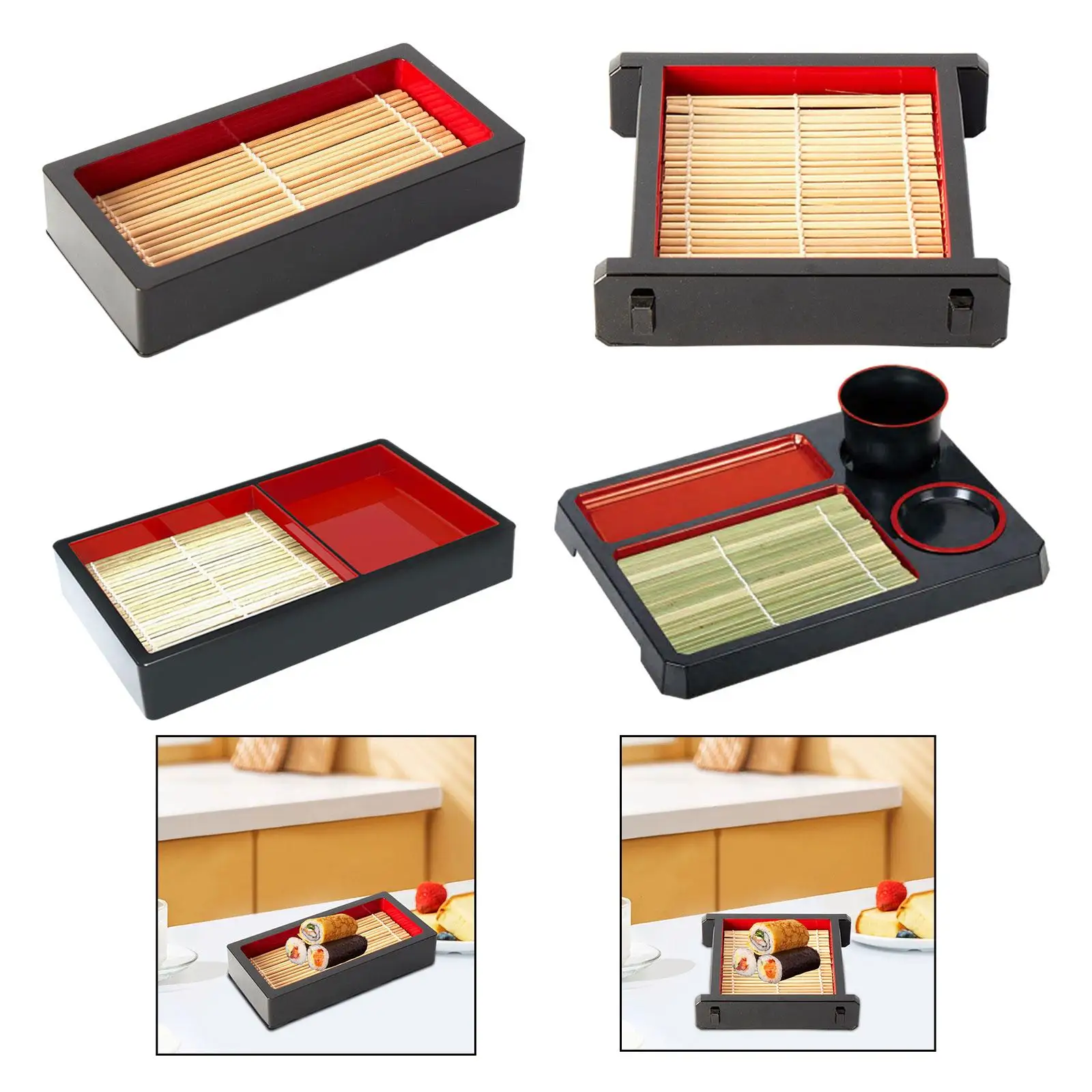 Soba Plates Food Presentation Basket Food Platter Sushi Tray Udon Noodles Dish Sashimi Platter for Home Picnic Restaurant Family