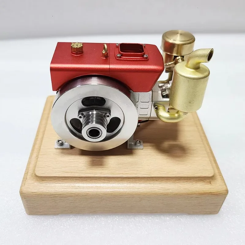 Brass Mini Steam Engine Model MUSA Single Cylinder Diesel Engine with CDI Igniter Model Precision numerical control machining