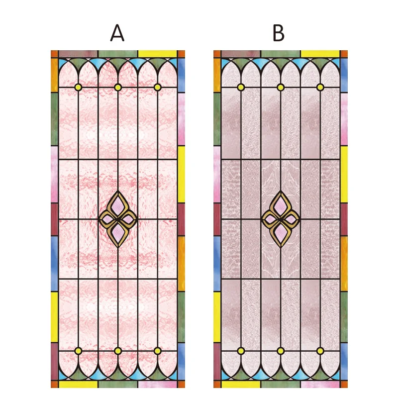 New Church Stained Glass Film, Windows Electrostatic Scrub Opaque Decorative Stickers Stained Glass Window Privacy Film