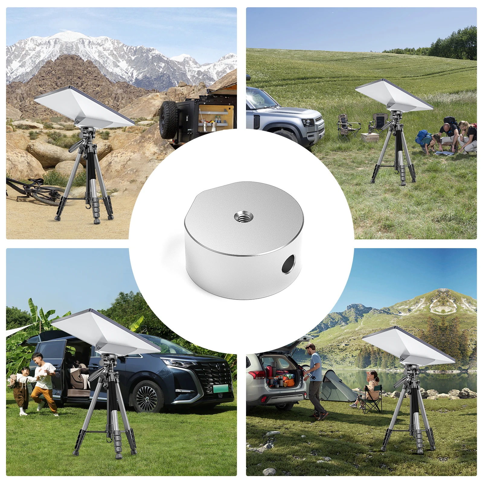 Picture 7: EDUP SK0099S-Pro Starlink Mini Tripod Adapter Compatible with Starlink Mini Pipe Adapter Light weight Aluminum Alloy Bracket