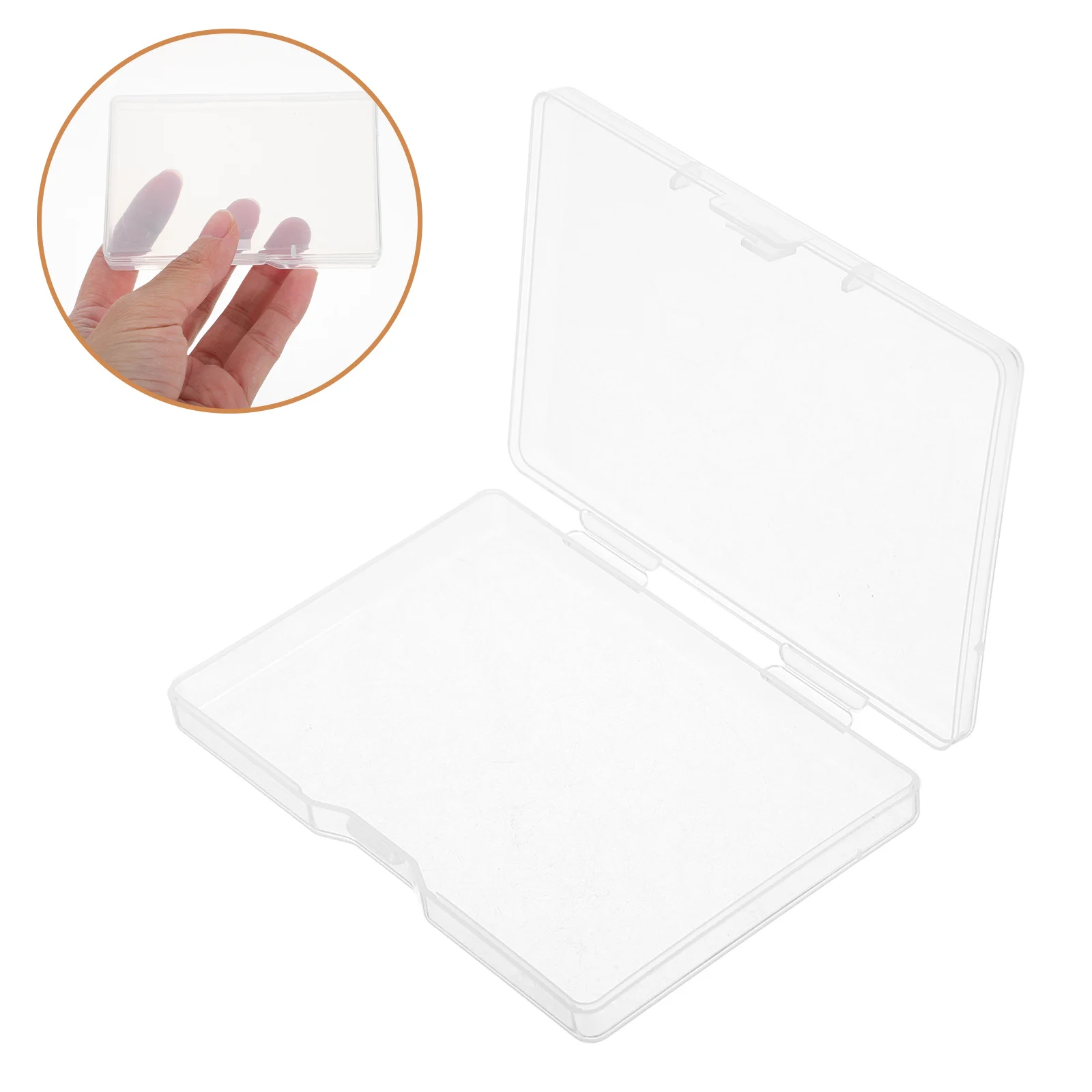 

8Pcs Transparent Plastic Business Card Organizer Clear Storage Box Compact Holder for Playing Cards Credit Card Storage