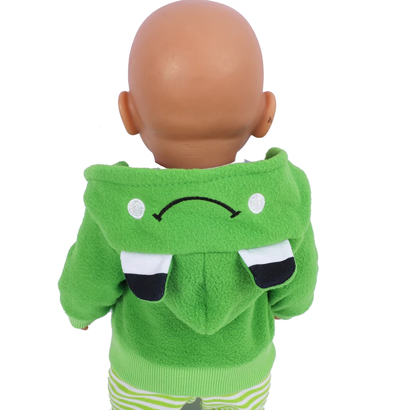 43cm Doll Clothes 18 Inch Doll Outfits Cute Frog Suit Baby New Born Doll Accessories Fit Reborn Dolls for Baby Birthday Gift Toy