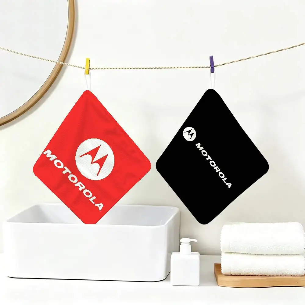 M-MotorolaS Hanging Polyester Cotton Towel, Reusable Hand Wiping Cloth, Wear Resistant for Home Kitchen Sink