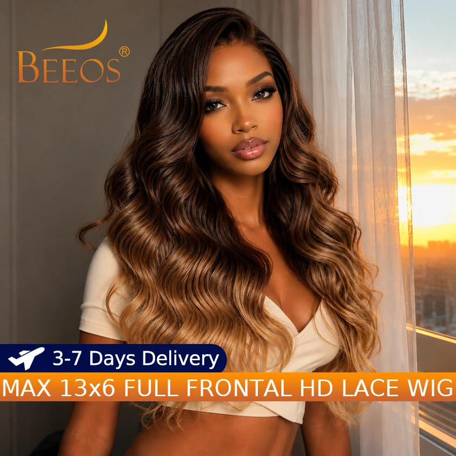 Ultra Fitted Body Wave Human Hair Wigs 13X6 Real HD Lace Full Frontal Wigs Human Hair 100% Quick Weave Wig Colored Wig Deep Part